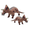 Lean Toys Nagy Triceratops dinoszaurusz figura Hang 36 cm Barna