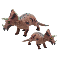 Lean Toys Nagy Triceratops dinoszaurusz figura Hang 36 cm Barna elektronikus játék
