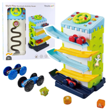 Lean Toys Oktatási blokk csúszda Cars Sorterrel elektronikus játék