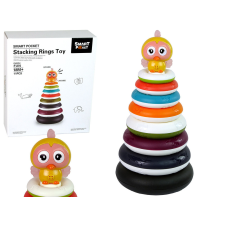 Lean Toys Oktatási piramis karikás Duckie Wheel készségfejlesztő