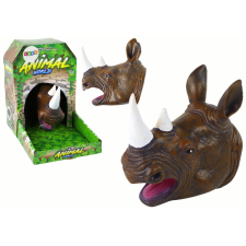 Lean Toys Orrszarvú állati kézi báb barna játékfigura