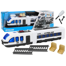 Lean Toys Passenger Train Turning Tracks DIY DIY Sounds Lights kisvasút