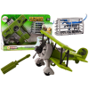 Lean Toys Plane Light plane Transporting Dinosaurs Cage Unscrewable Green