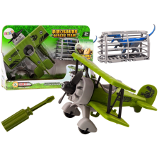 Lean Toys Plane Light plane Transporting Dinosaurs Cage Unscrewable Green helikopter és repülő