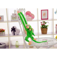 Lean Toys Plüss majom baba kabalával zöld 70 cm plüssfigura