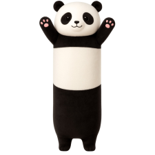 Lean Toys Plüss Panda Mascot párna hosszúkás görgő fekete-fehér 70cm plüssfigura