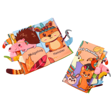 Lean Toys Puha oktatókönyv susogó erdei állatokkal készségfejlesztő