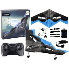 Lean Toys R/C 4D-G4 repülőgép lámpák kék fekete távirányítós modell