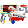 Lean Toys Rajzfilm Repülőgép Csavaró Szárnyak DIY Piros