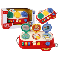Lean Toys Red Sensory Educational Board for Children készségfejlesztő