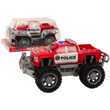 Lean Toys Rendőrautó Pickup Piros terepjáró rendőrautó autópálya és játékautó