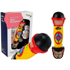 Lean Toys Sárga-fekete Karaoke mikrofonos dalok rögzítése játékhangszer