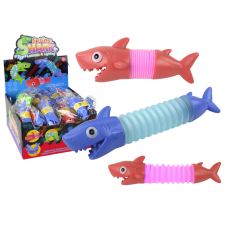 Lean Toys Shark Stretching Antistressz izzó pop cső játékfigura