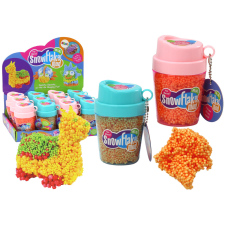 Lean Toys Squishy hungarocell golyók narancssárga pohárban kreatív és készségfejlesztő