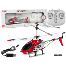Lean Toys SYMA S107H 2.4G távirányítós helikopter piros távirányítós modell
