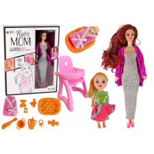 Lean Toys Terhes baba baba hosszú hajú kiegészítők baba