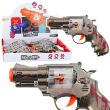 Lean Toys Toy Gun Revolver Magazin golyókkal Fények Hangok katonásdi