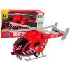 Lean Toys Tűzoltó-mentő helikopter Red Sound Lights propellerek