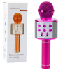 Lean Toys Vezeték nélküli karaoke mikrofon Bluetooth hangszóróval, rózsaszín