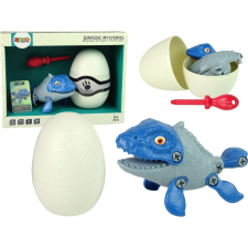 leantoys Dinoszaurusz Moszaszaurusz Készlet - Tojással, DIY Csavarhúzóval, Kék (10416) barkácsolás, építés