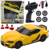 leantoys Drift Sportkocsi Cserélhető Kerekek Távirányítású RC 4WD Sárga 22686 (22686)
