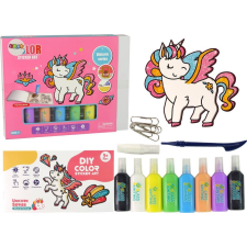 leantoys Egyszarvú Bútor Ablak Matricák DIY 8 Színű Csillogás (15719) kreatív és készségfejlesztő