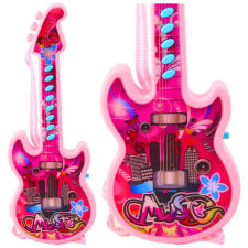 leantoys Elektromos Gitár Gyerekeknek Melódiák Szolmizációs Tartomány Rózsaszín 29Cm – 24757 (24757) készségfejlesztő