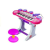 leantoys Elektromos orgona gyerekeknek, állvánnyal, üléssel, mikrofonnal és USB csatlakozóval, LeanToys, rózsaszín, 3466