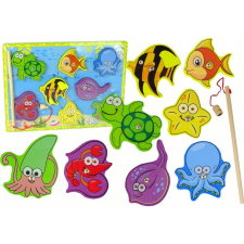 leantoys Fából Készült Készlet Tengeri Állatok Fogásához – 15255 (15255) oktatójáték
