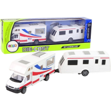 leantoys Fém Alkatrészek Lakóautó + Lakókocsi Készlet 12250 (12250) autópálya és játékautó