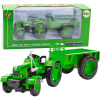 leantoys Fém Mezőgazdasági Traktor Pótkocsival Zöld 1_18 (24733)