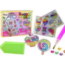 leantoys Gyémánt Matrica Készlet DIY Édességek Színes Matricák 17063 (17063) kreatív és készségfejlesztő