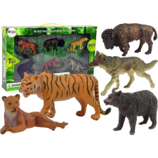 leantoys Készlet Afrikai Erdei Állatok Figurák Medve Tigris (5905214970574) játékfigura