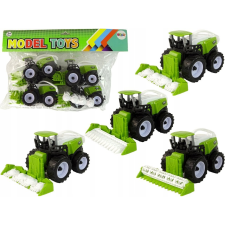 leantoys Mezőgazdasági Jármű Készlet Zöld Traktorok 4 Részes 15414 (15414) autópálya és játékautó