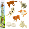 leantoys Minifigurák Szett Macskafajták Macskák Etetőtál 4-6cm 7db 23308 (5905991070696)