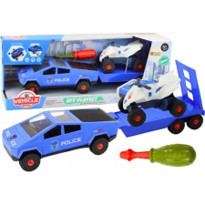leantoys Modern Autós Készlet - Quaddal és Vontatóval ( ) autópálya és játékautó