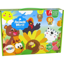 leantoys Puzzle Gyerekeknek Állatok Jigsaw 100 db 14158 (14158) puzzle, kirakós