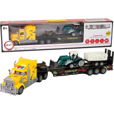 leantoys R/C Teherautó - 60 cm, Kotró Pótkocsival, Távirányítós, Sárga (14609) autópálya és játékautó