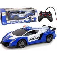 leantoys Rendőrségi R/C Távirányítású Versenyautó + Újratölthető Akkumulátor (12101) autópálya és játékautó