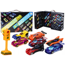 leantoys Rugókészlet Sportkocsik Bőröndben, Útjelzővel 50 db Készlet 18934 ( ) autópálya és játékautó