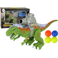 leantoys Sétáló Dinoszaurusz - Katapulttal, Zöld (15163) játékfigura