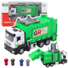 leantoys Szemetesautó Motorral, 4 Szemeteskukával, Zöld Fényekkel És Hangokkal- 24248 (24248)