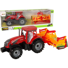 leantoys Traktor Kultivátor - Súrlódó Meghajtással, Piros (14841) autópálya és játékautó