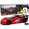 leantoys Verseny Sport Autó R/C 1_18 Corvette C6.R Piros 2.4 G Fények (9727)