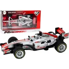 leantoys Versenyzősportautó- 1:9, Vezetési Hangokkal, Ezüst távirányítós modell