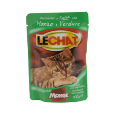  Lechat adult Marha&#038;Zöldség alutasak 100g macskaeledel