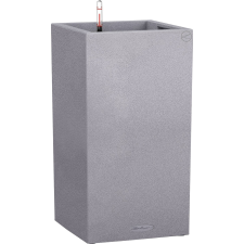 Lechuza Canto Stone 30 high oszlopkaspó kőszürke 30 cm x 30 cm kerti dekoráció