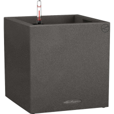 Lechuza Canto Stone 30 low kockakaspó grafitfekete 30 cm x 30 cm kerti dekoráció