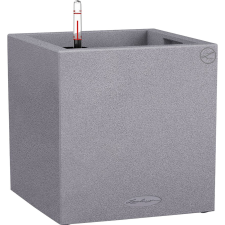 Lechuza Canto Stone 40 low kockakaspó kőszürke 40 cm x 40 cm kerti dekoráció