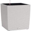Lechuza Cube Cottage virágtartó 30 cm x 30 cm x 30 cm világosszürke